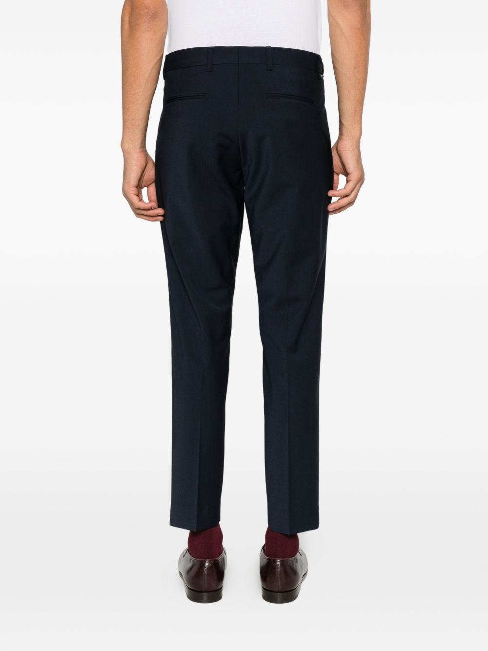Pantaloni blu Ricky con pieghe 