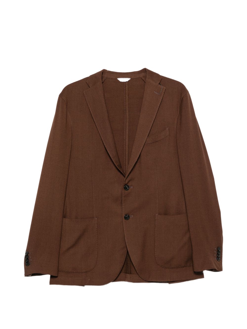 Blazer monopetto in lana vergine terracotta 
