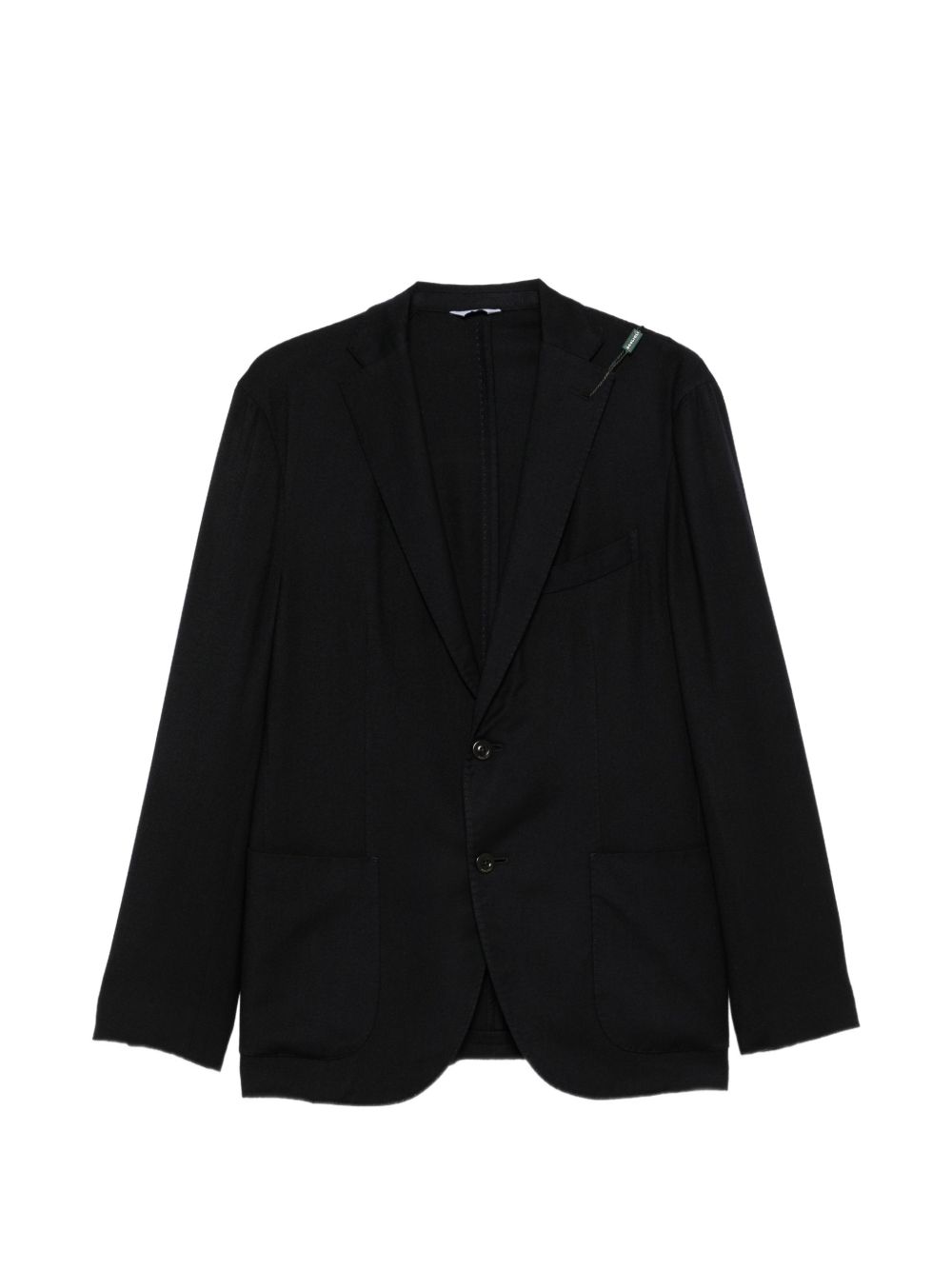Blazer monopetto in lana vergine blu scuro 