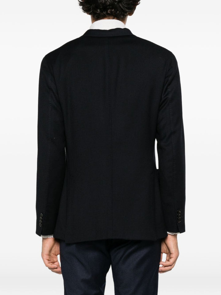 Blazer monopetto in lana vergine blu scuro 