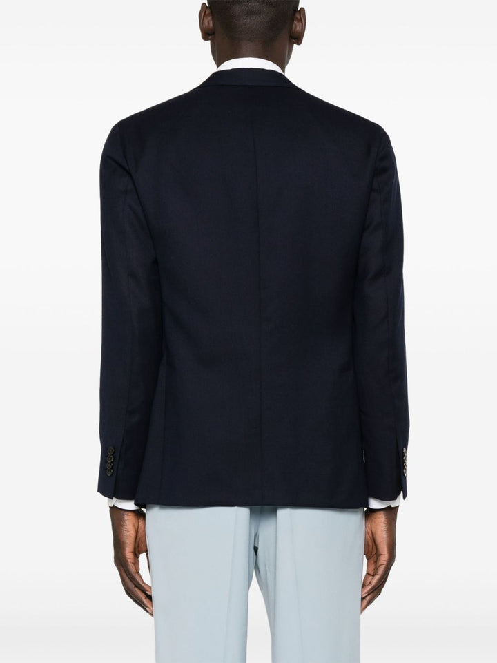 Blazer monopetto blu navy in lana 