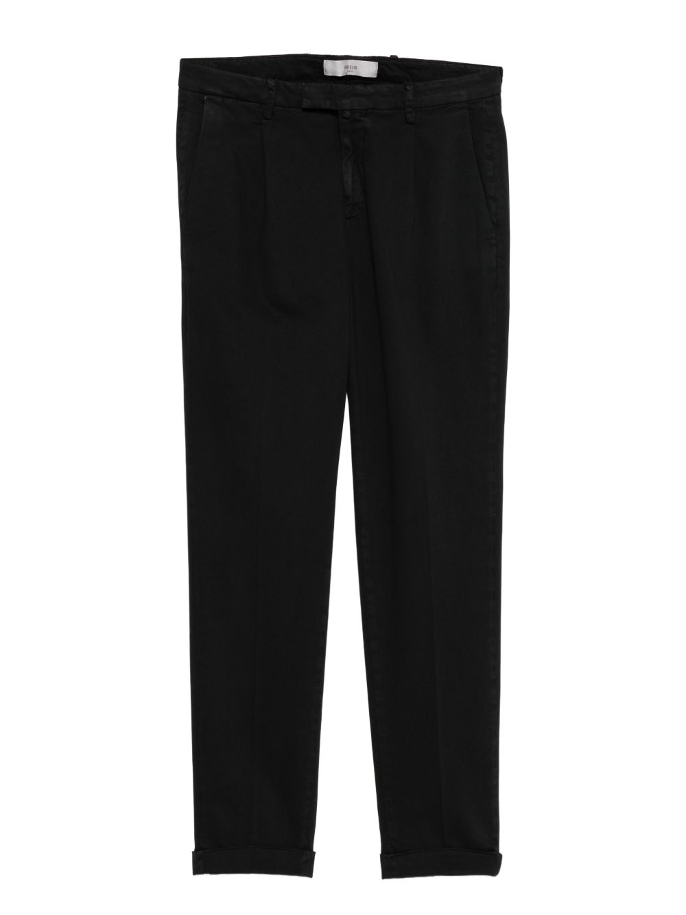 Pantaloni chino nero con pieghe 
