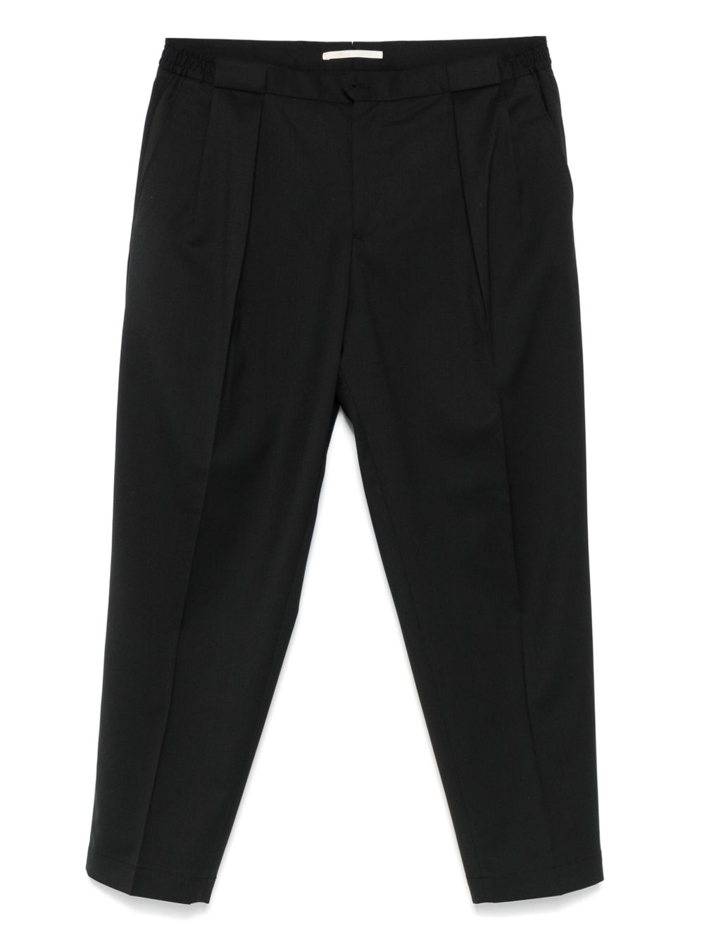 Pantaloni neri con pieghe frontali 
