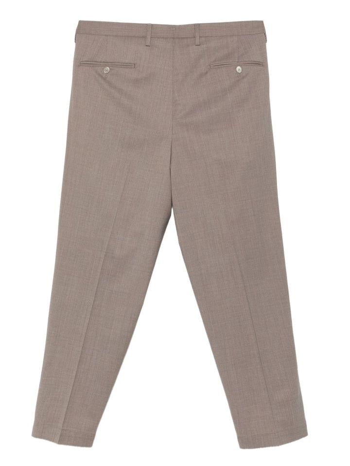 Pantaloni yuta con pieghe frontali 
