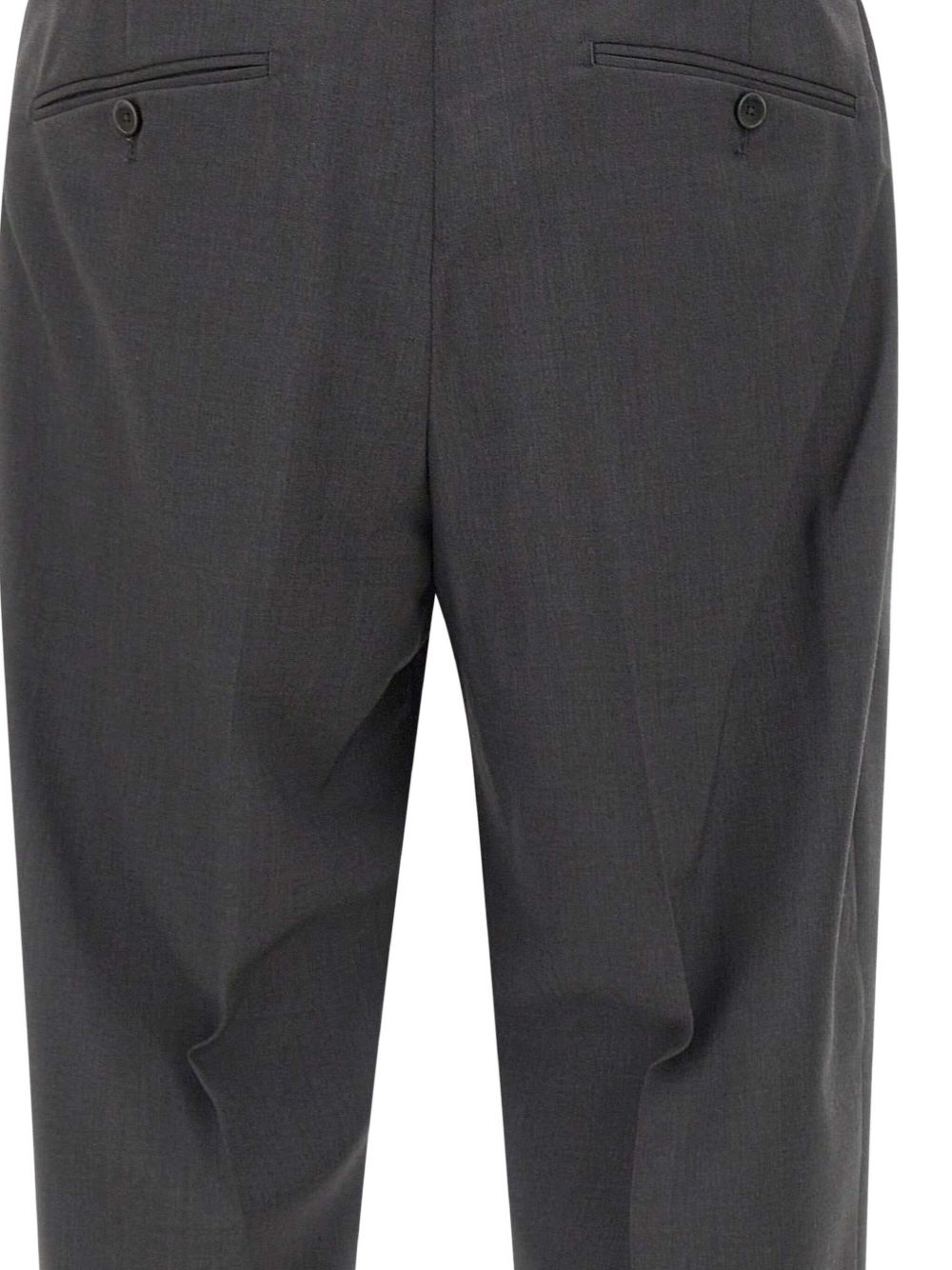 Pantaloni grigio scuro con pieghe frontali 