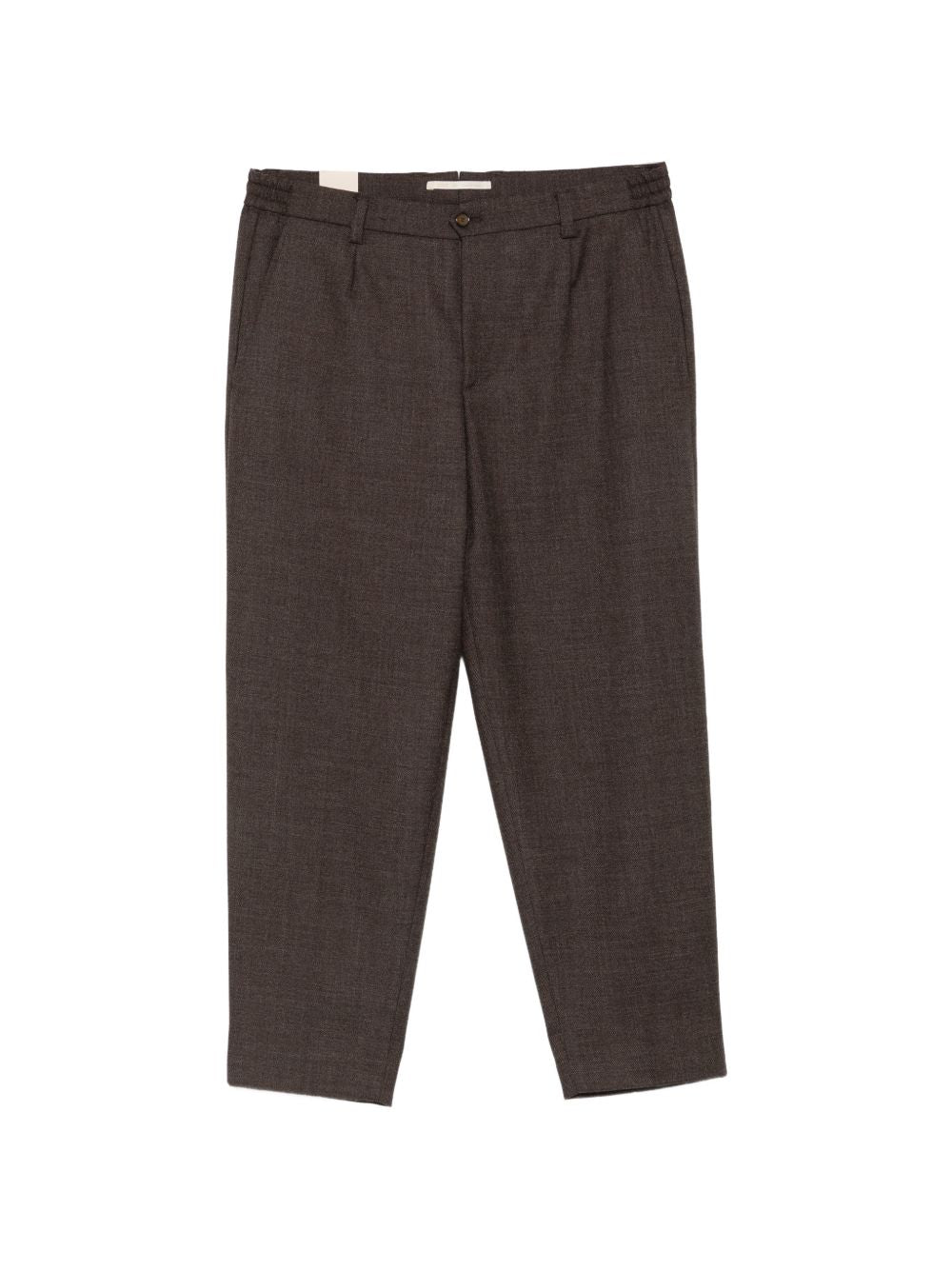 Pantaloni marrone scuro Portofino con pieghe 