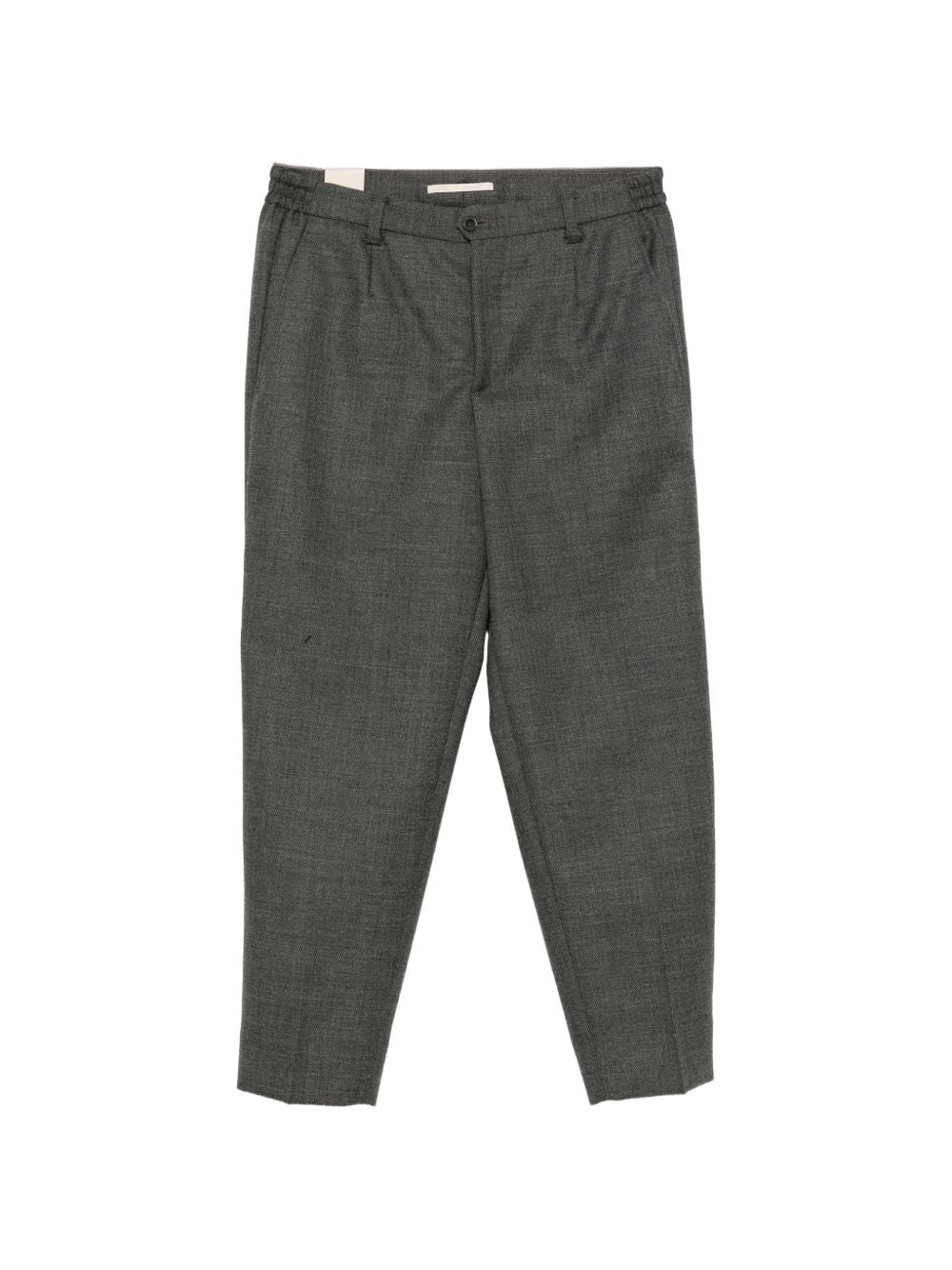 Pantaloni grigio scuro Portofino con pieghe 