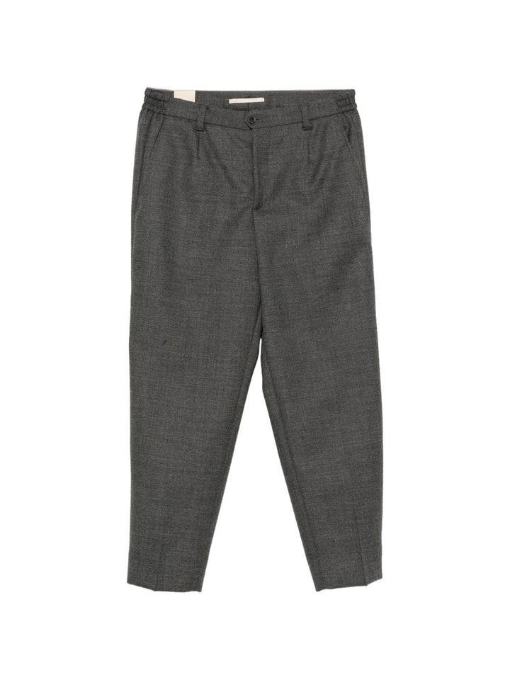 Pantaloni grigio scuro Portofino con pieghe 