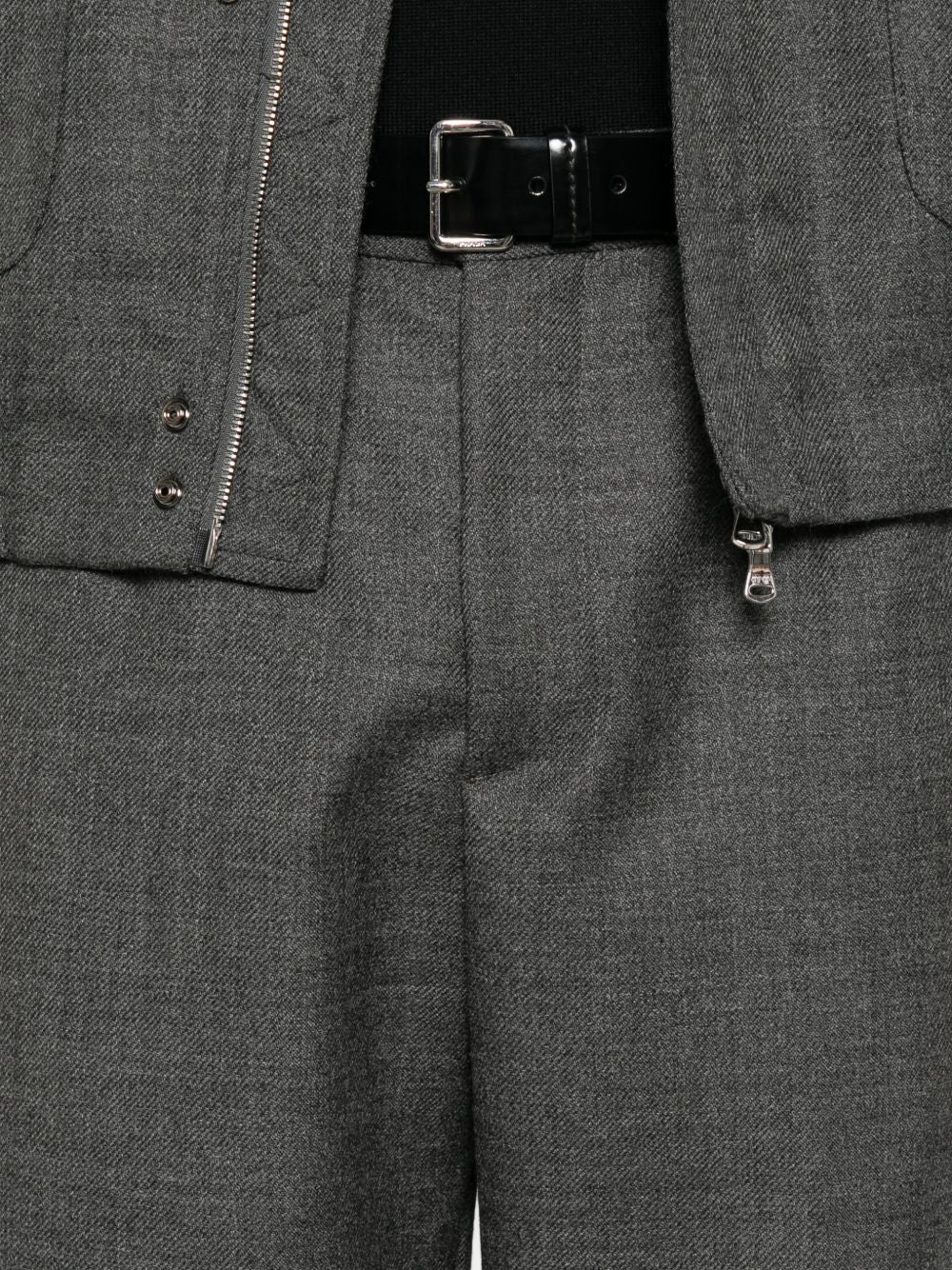 Pantaloni grigio scuro Portofino con pieghe 