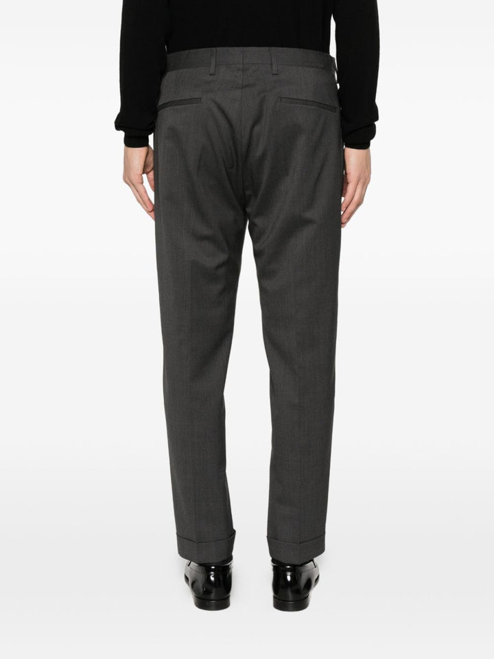 Pantaloni Tiberios grigio scuro in misto lana vergine 