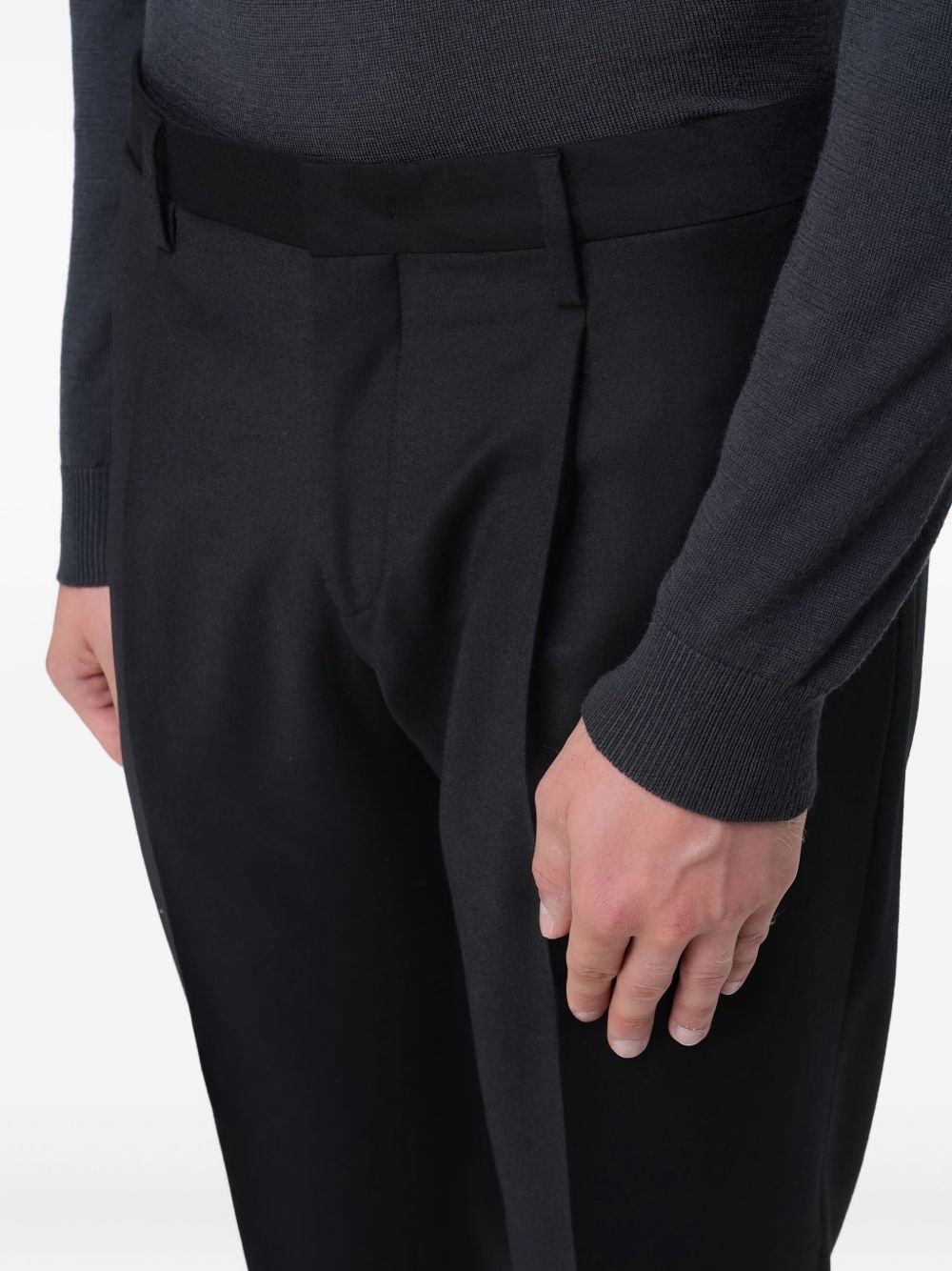 Pantaloni plissé neri 