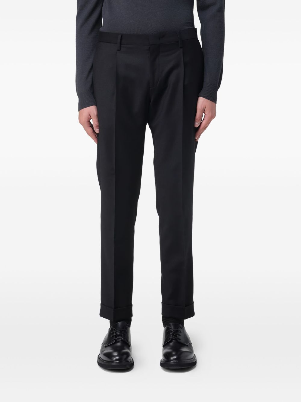Pantaloni plissé neri 
