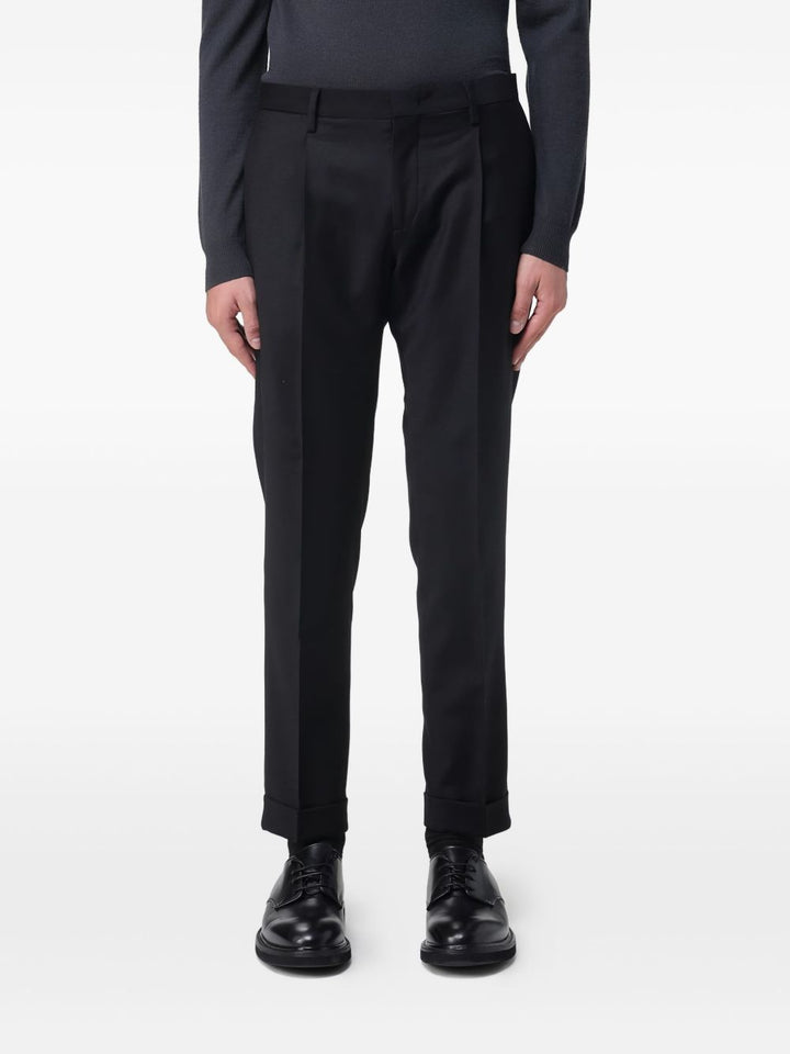 Pantaloni plissé neri 