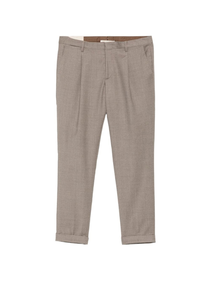 Pantaloni plissè tortora 