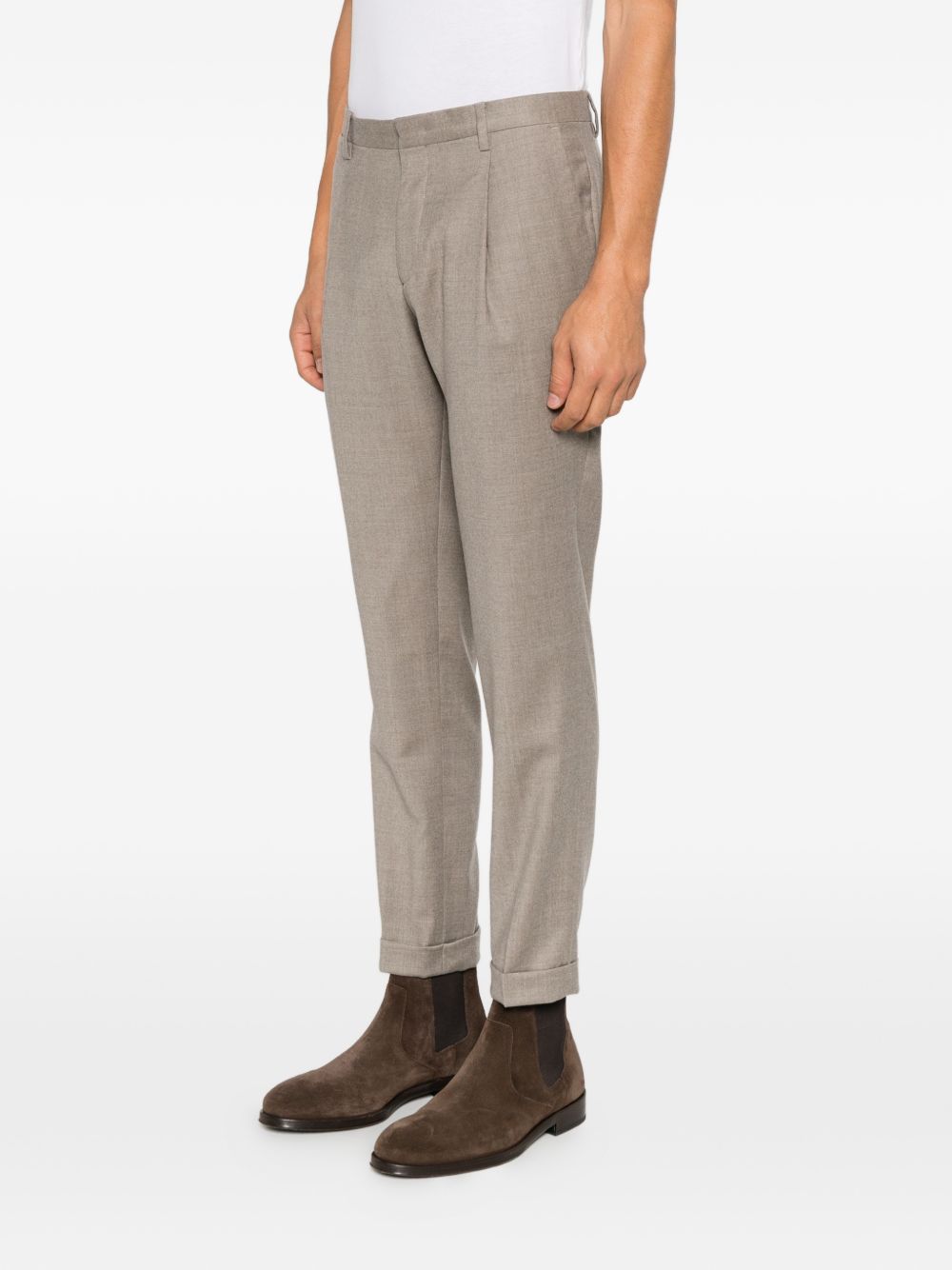 Pantaloni plissè tortora 