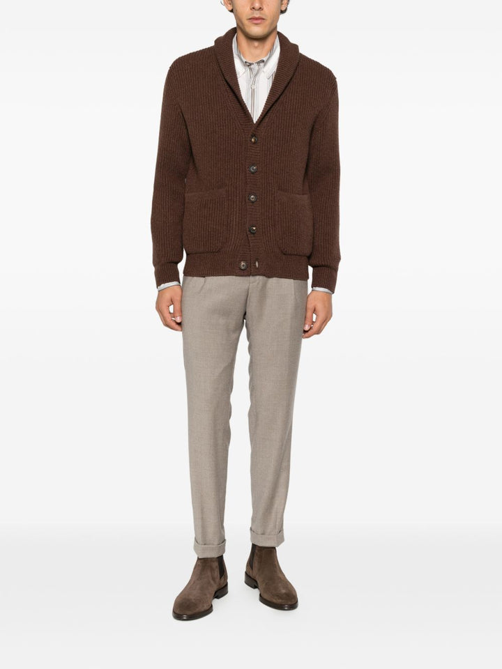 Pantaloni plissè tortora 