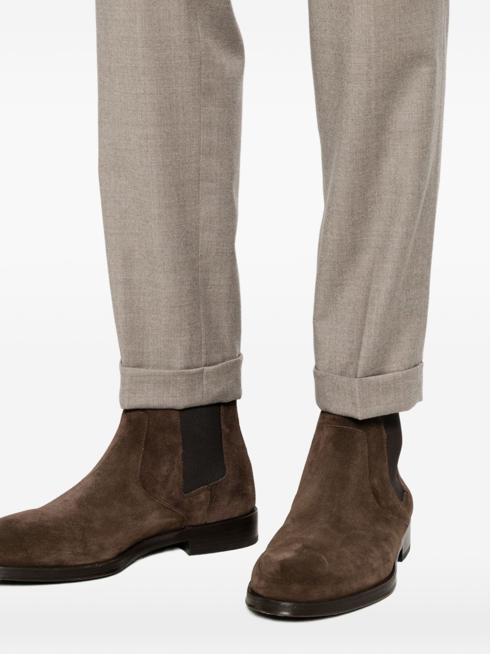 Pantaloni plissè tortora 