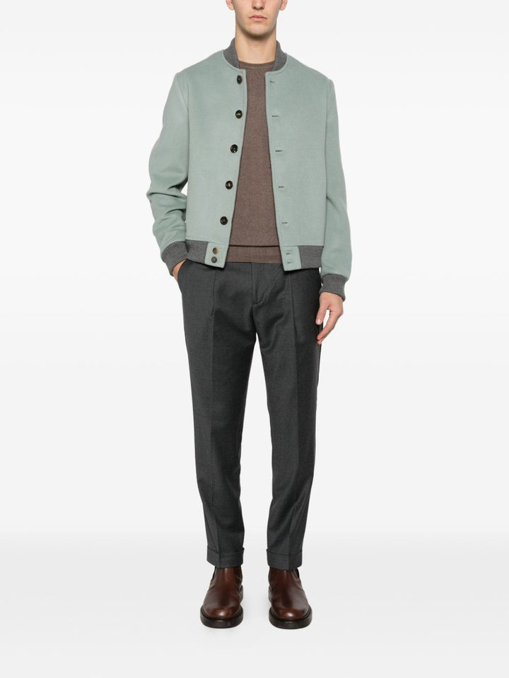 Pantaloni plissè grigio scuro 