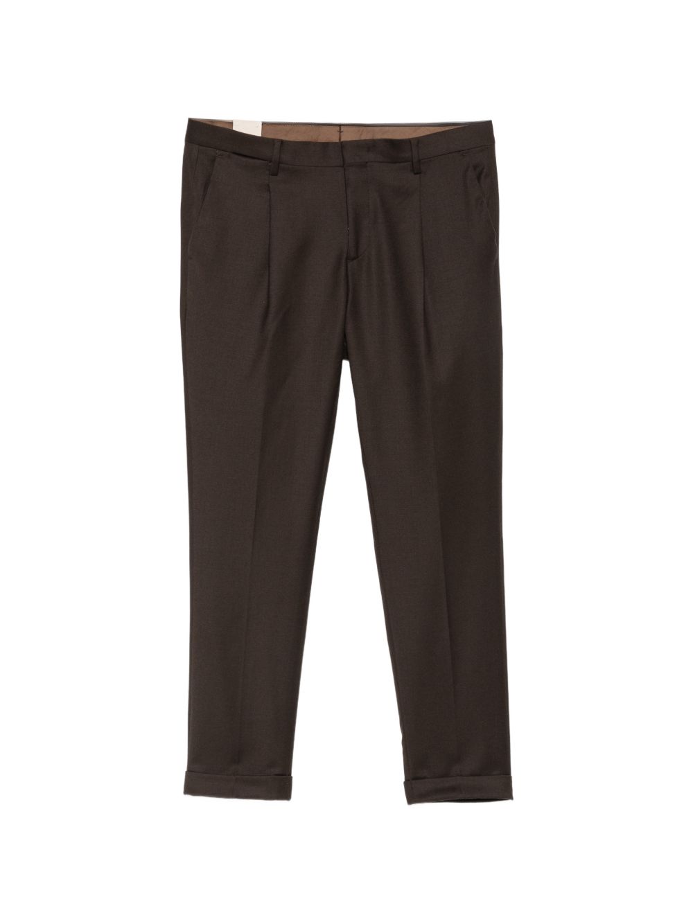 Pantaloni plissè marroni 