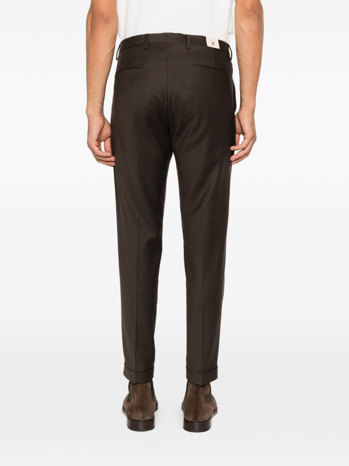 Pantaloni plissè marroni 