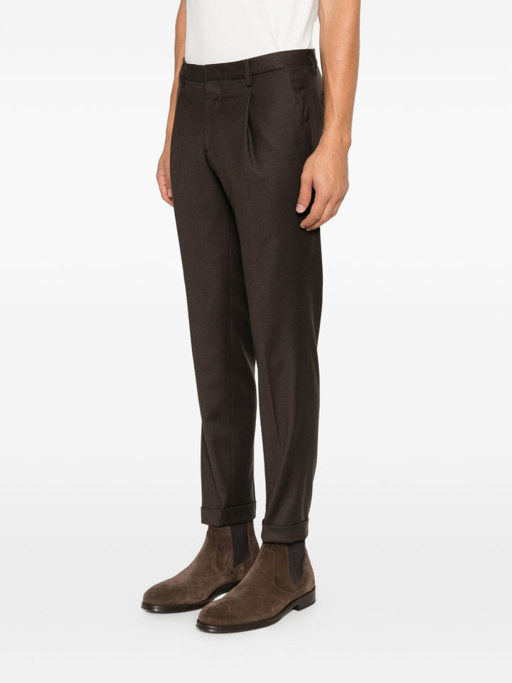 Pantaloni plissè marroni 