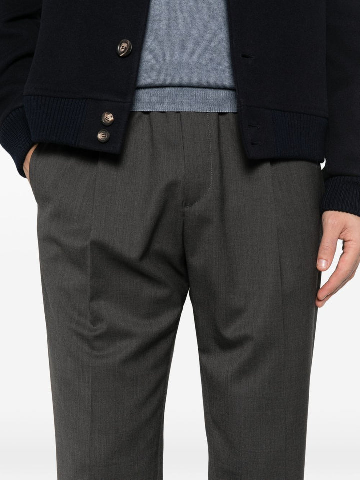Pantaloni grigio scuro con coulisse 