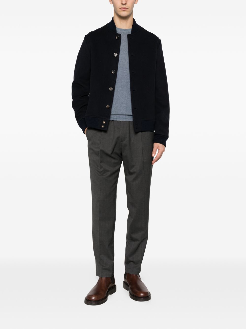 Pantaloni grigio scuro con coulisse 