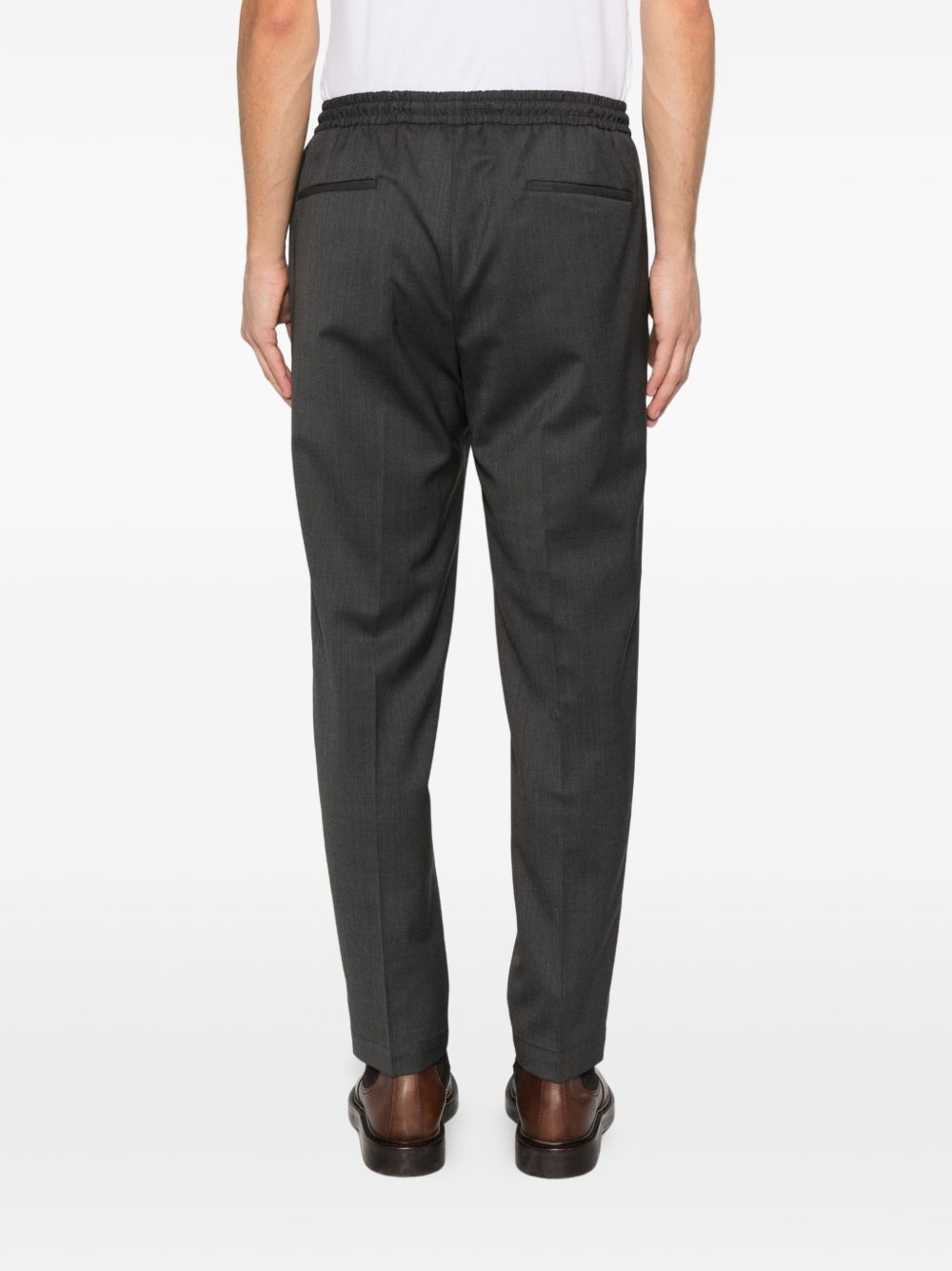 Pantaloni grigio scuro con coulisse 