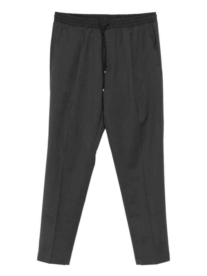 Pantaloni grigio scuro con coulisse 