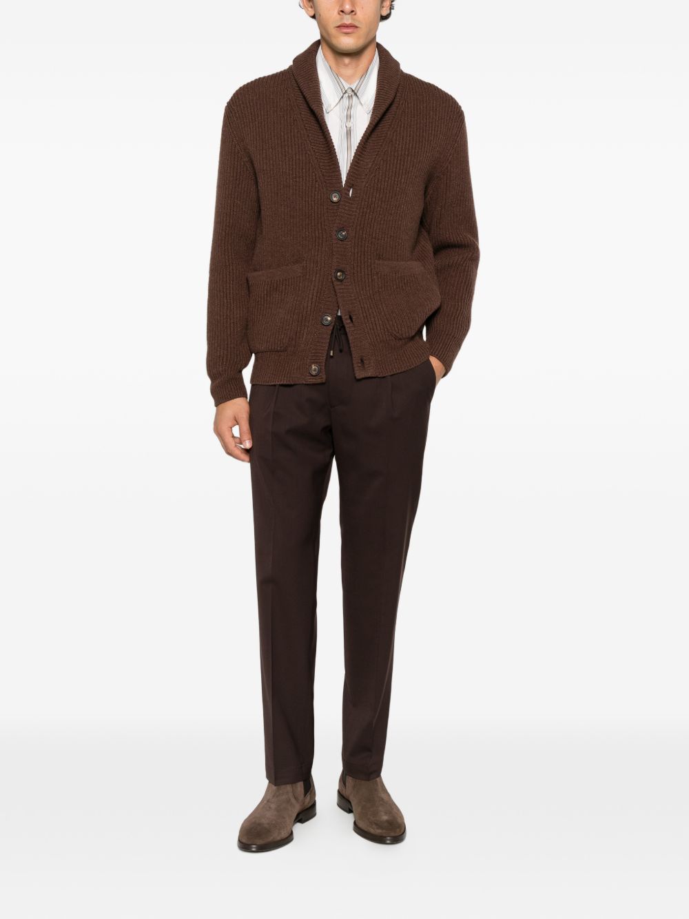 Pantaloni marroni con coulisse 