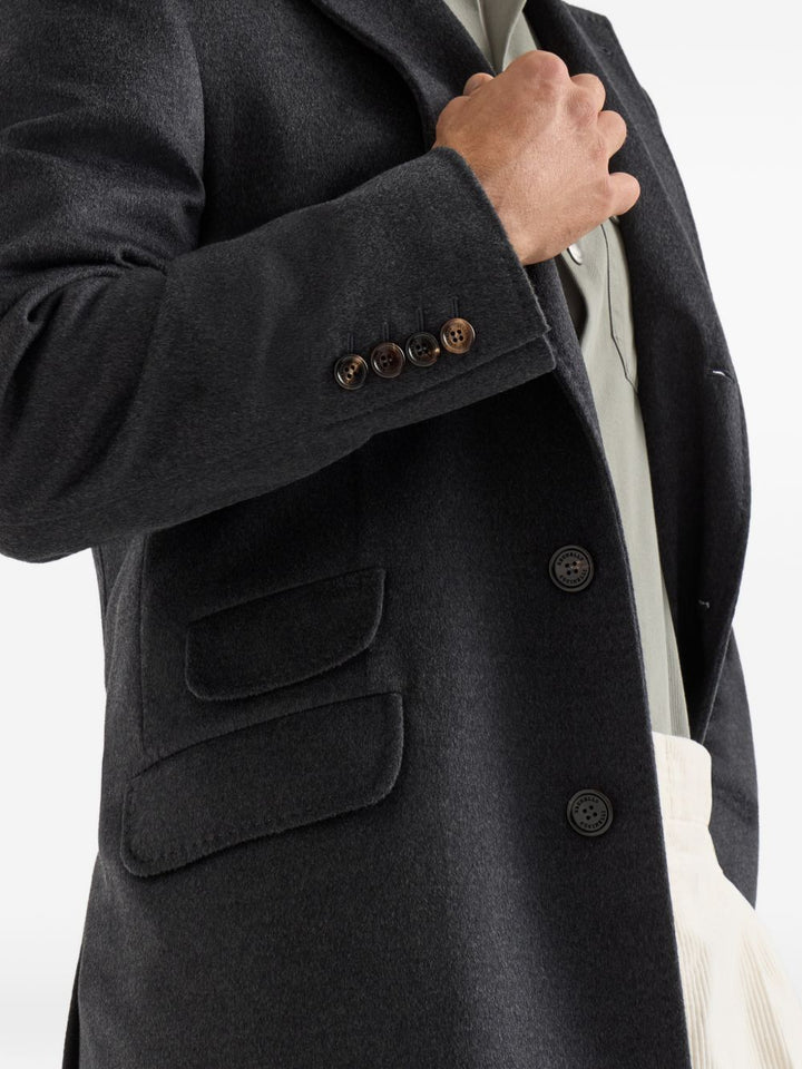 Cappotto grigio antracite in lana vergine 