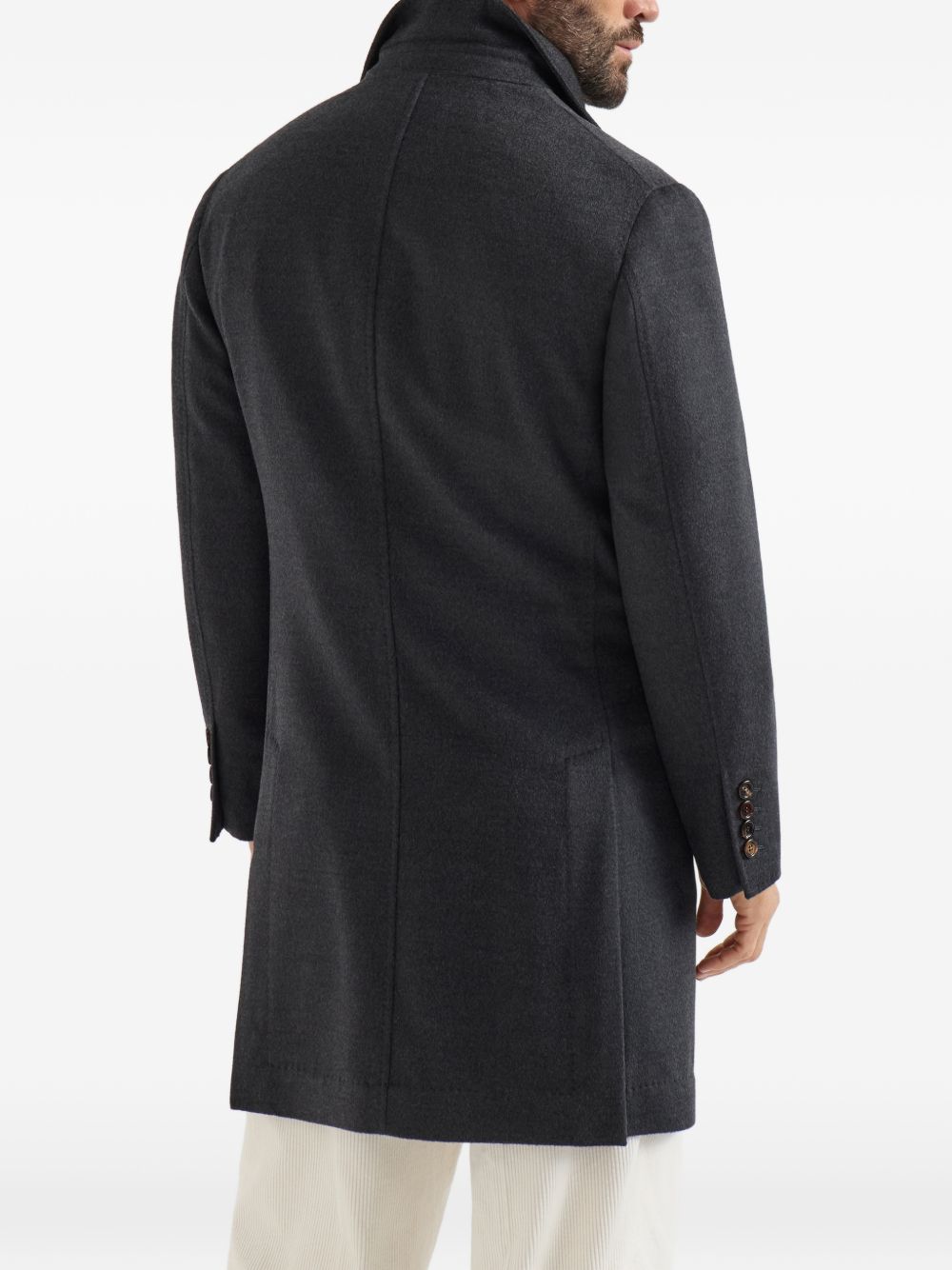 Cappotto grigio antracite in lana vergine 