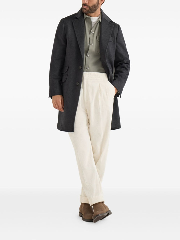 Cappotto grigio antracite in lana vergine 