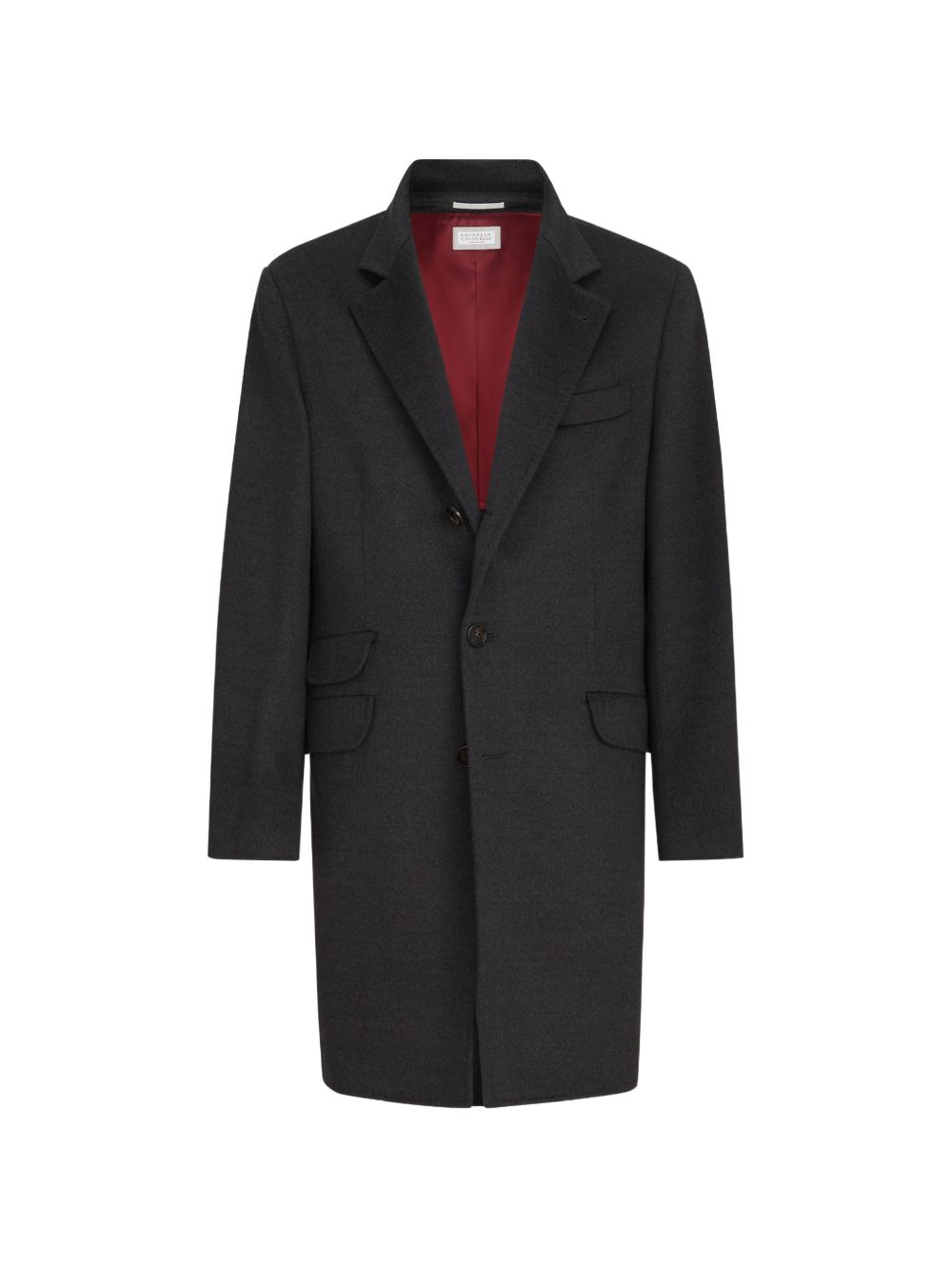 Cappotto grigio antracite in lana vergine 