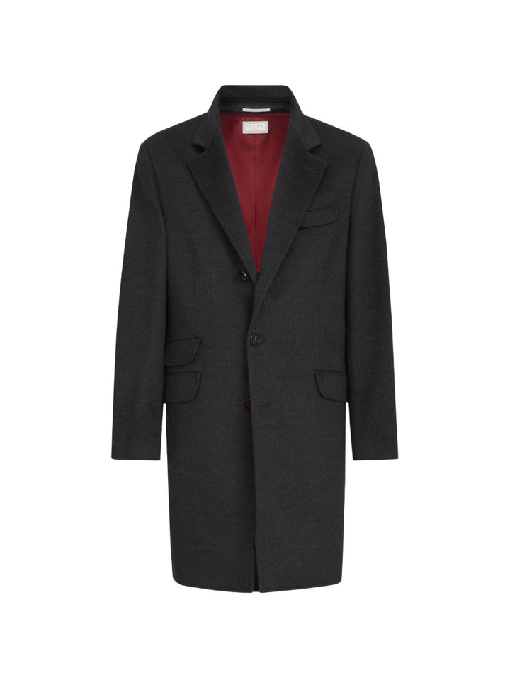 Cappotto grigio antracite in lana vergine 