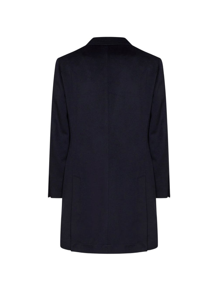 Cappotto blu navy in lana vergine 