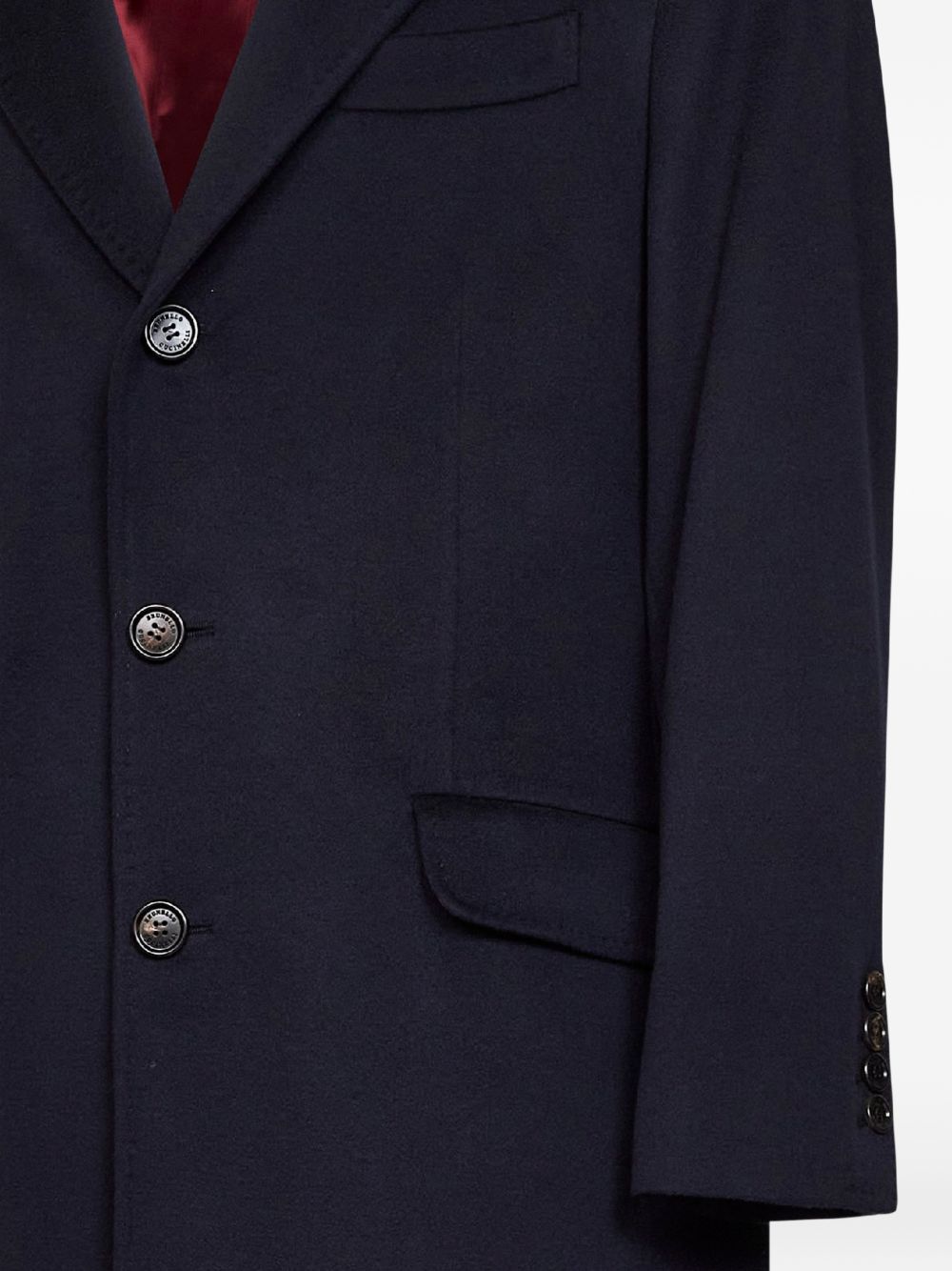 Cappotto blu navy in lana vergine 