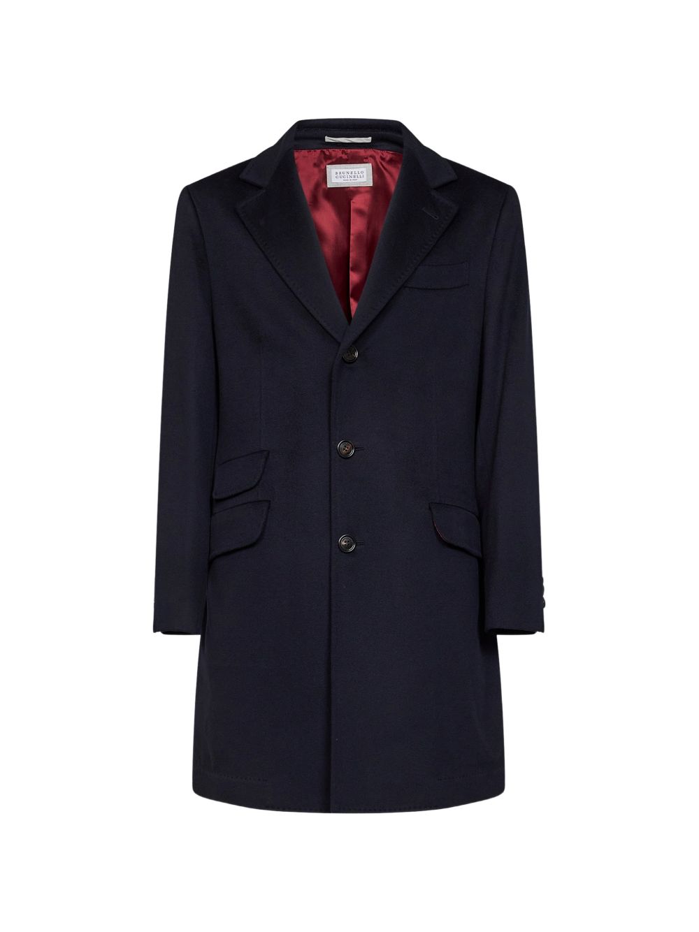 Cappotto blu navy in lana vergine 