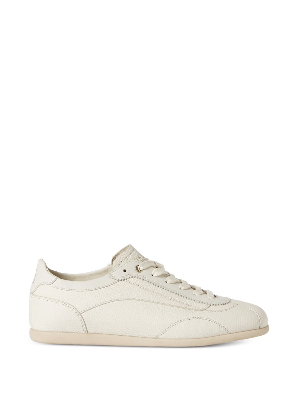 Sneakers avorio con logo 
