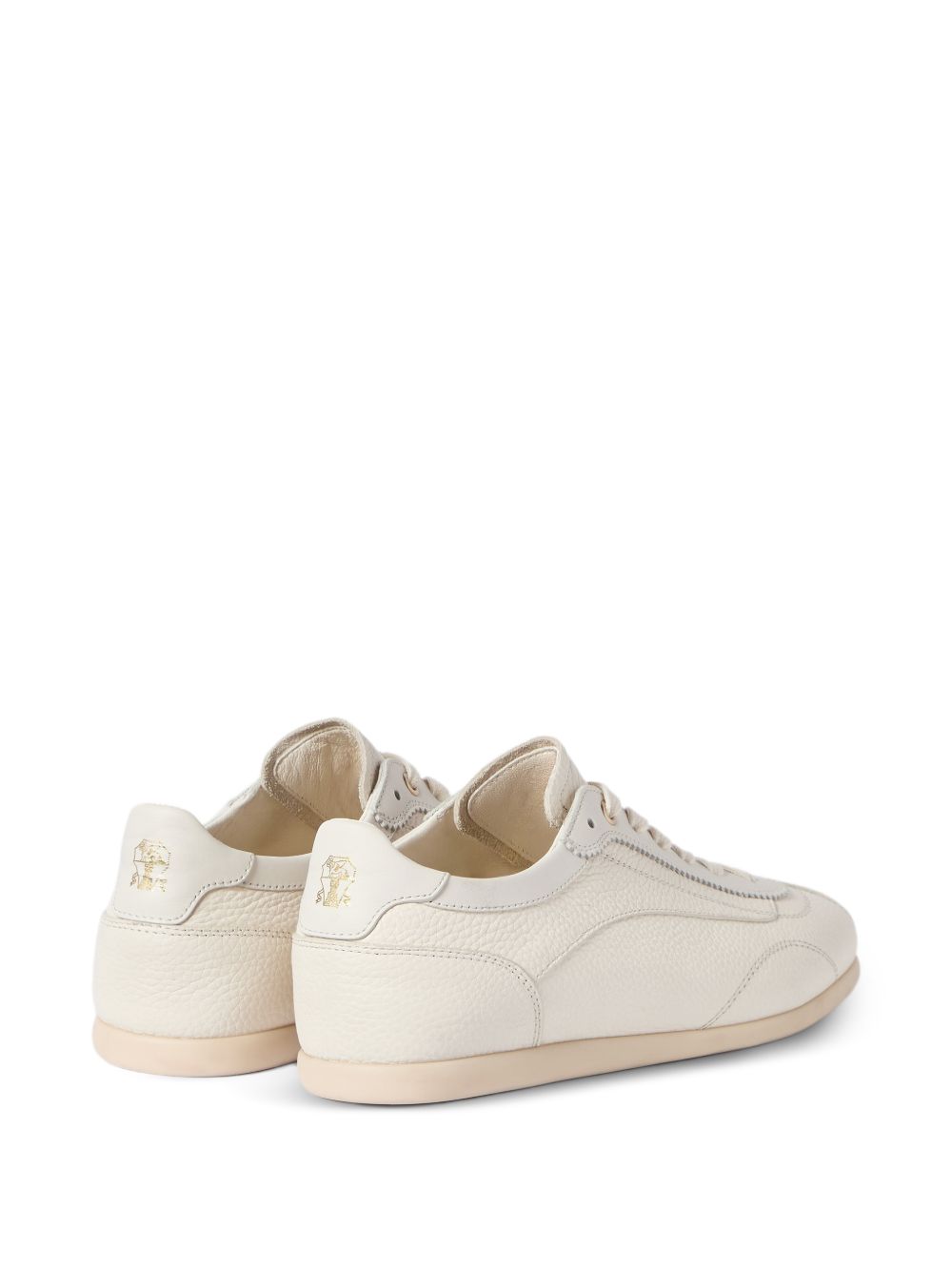 Sneakers avorio con logo 