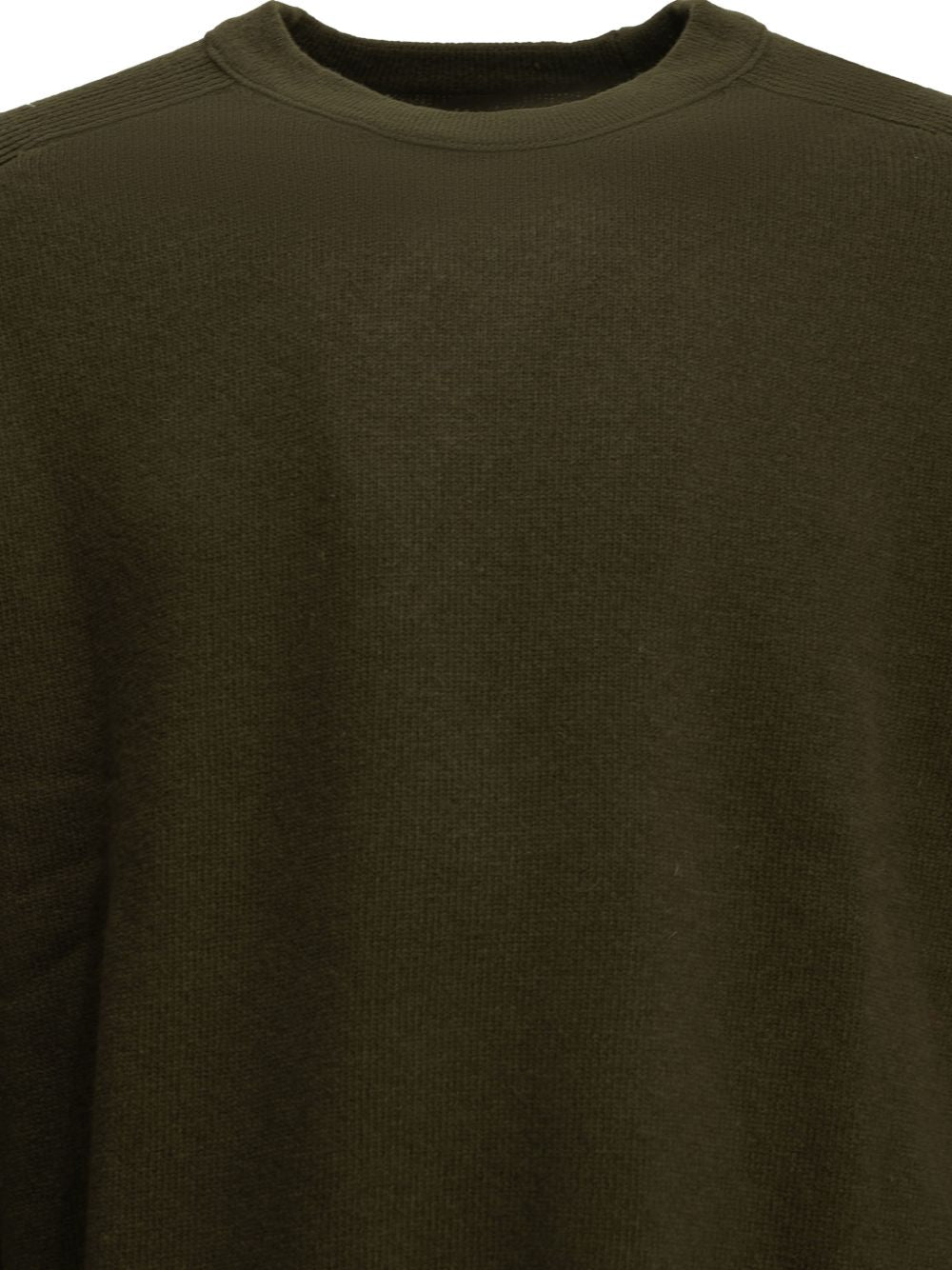 Maglione verde in lana con dettaglio Lente 