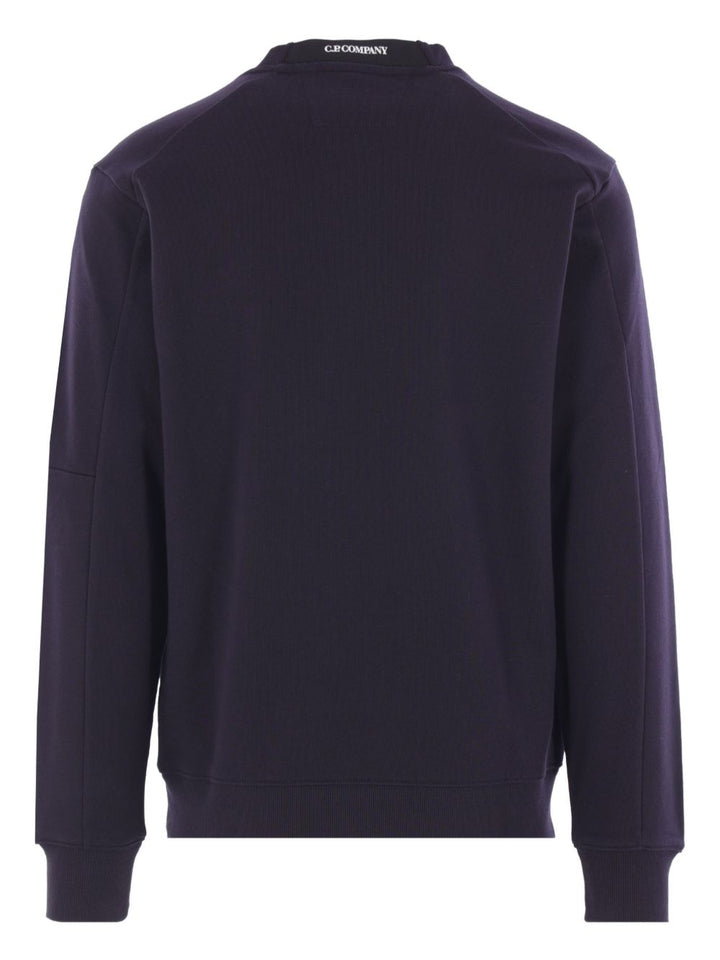 Felpa blu eclipse in cotone con tasca 