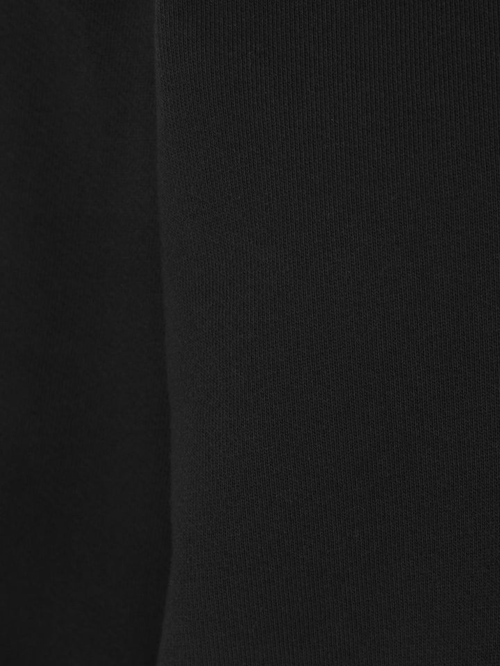Felpa nera in cotone con tasca 