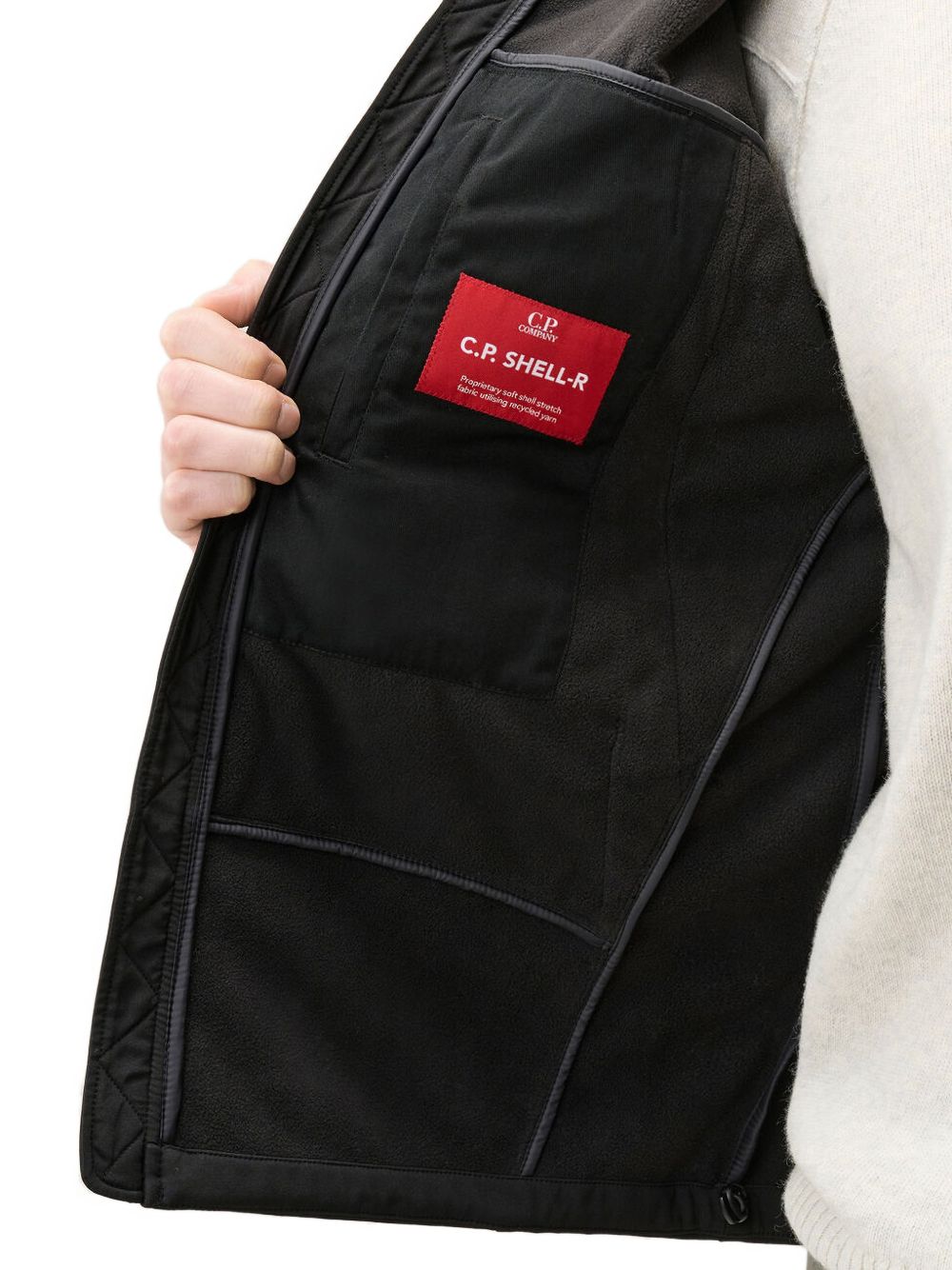 Giacca nera con zip C.P. Compan 