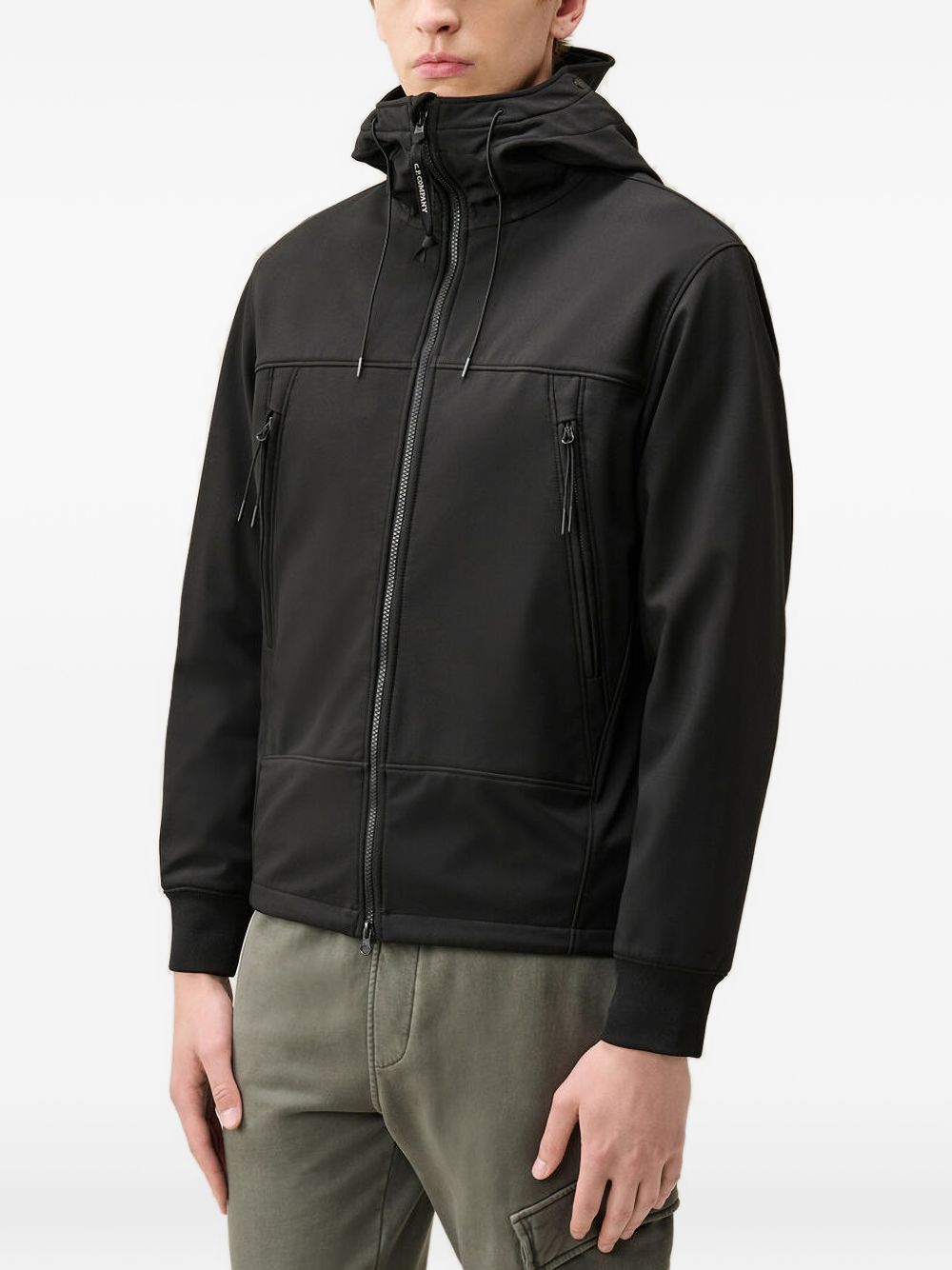 Giacca nera con zip C.P. Compan 