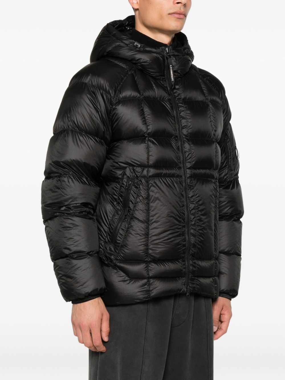 Giacca D.D. Piumino Shell nera con cappuccio 