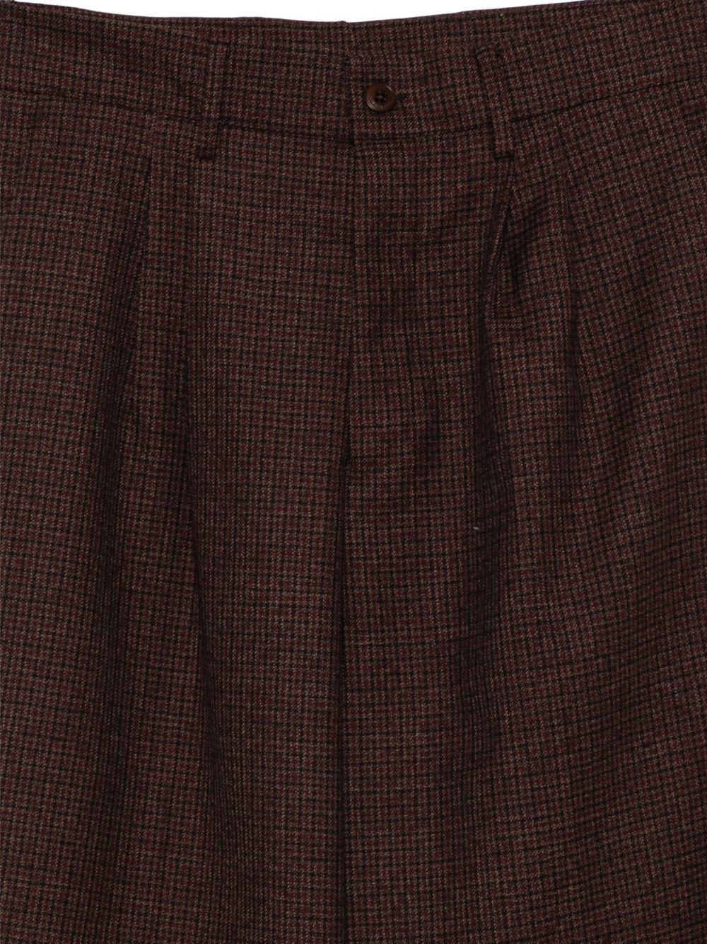 Pantaloni bordeaux pied-de-poule con chiusura a bottoni 