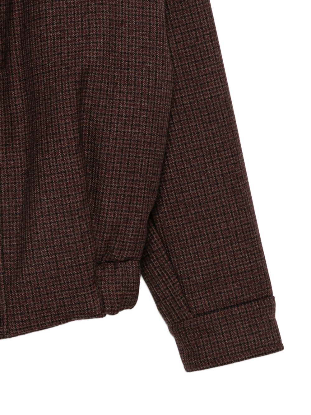 Giacca bordeaux con motivo pied-de-poule 