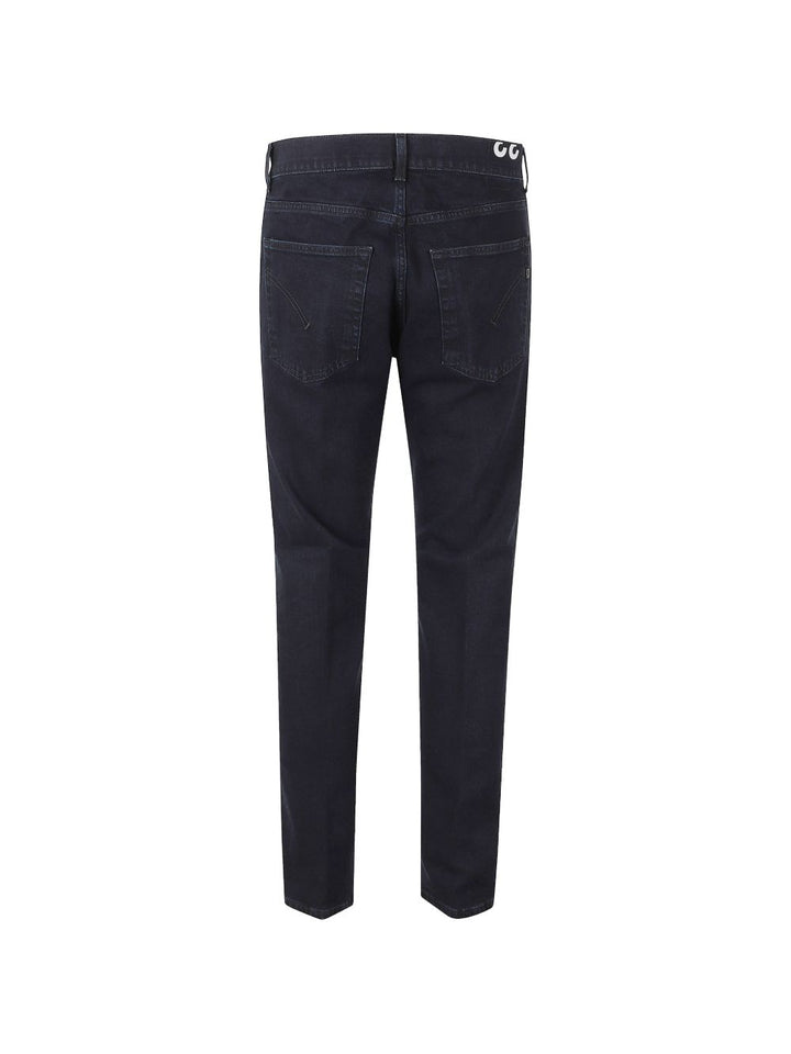 Jeans slim Dian blu in cotone con effetto sbiadito 