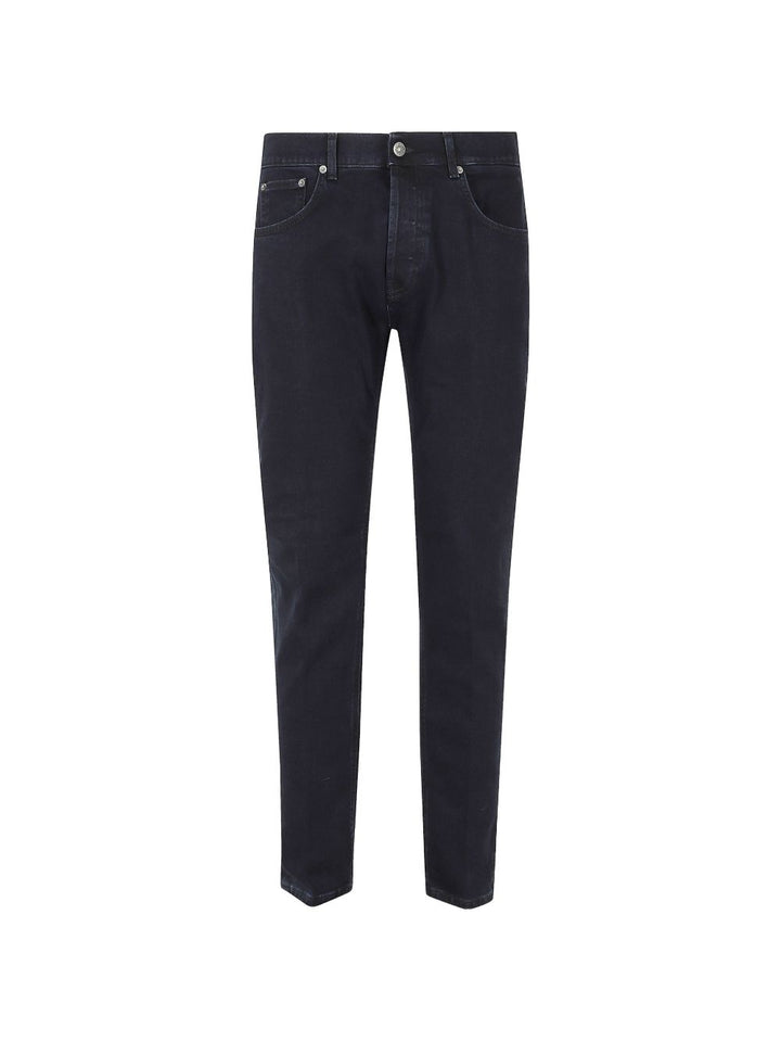 Jeans slim Dian blu in cotone con effetto sbiadito 